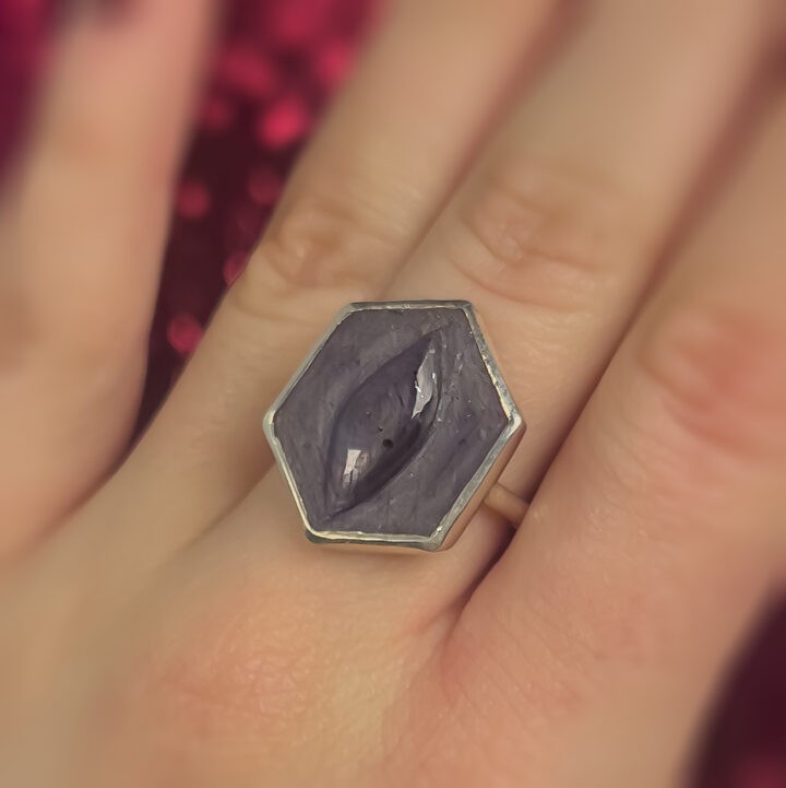 Sapphire Hexagon Ring