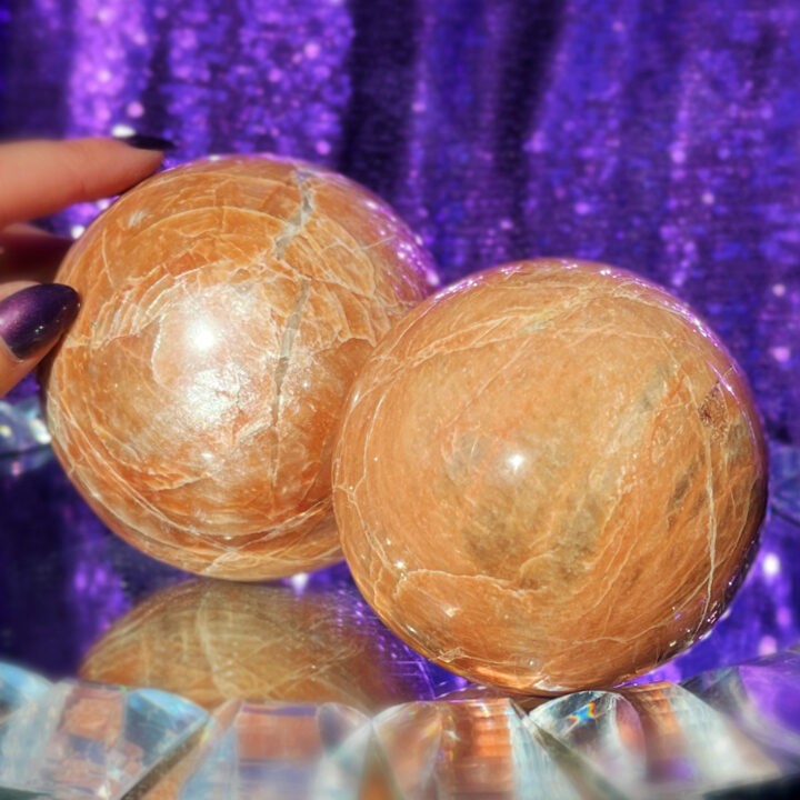 Peach Moonstone Sphere