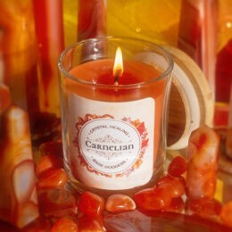Carnelian Gemstone Intention Candle