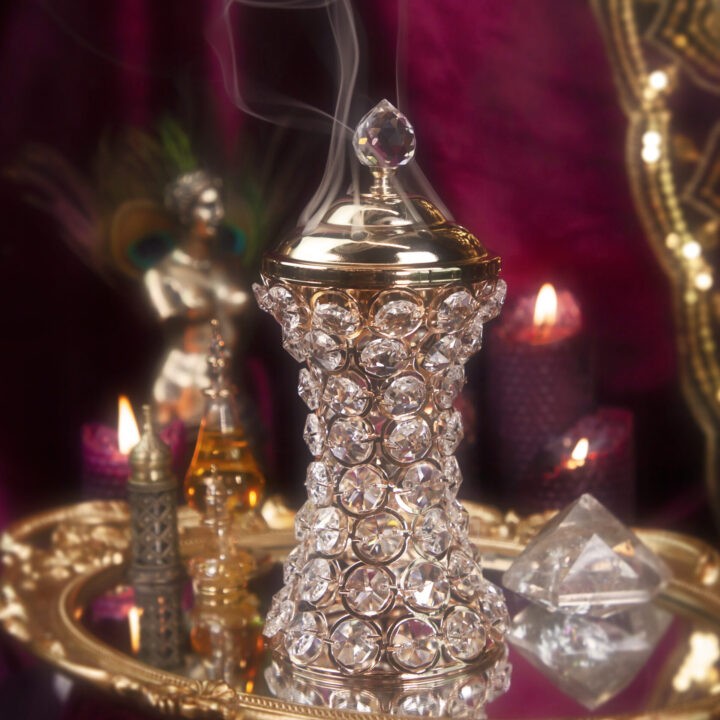 Golden Jeweled Incense Burner