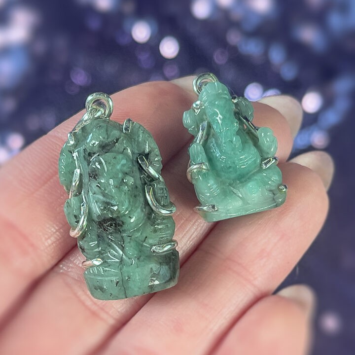 Emerald Ganesha Pendant
