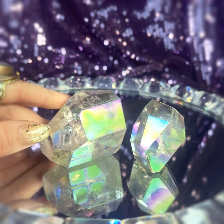 Faceted Angel Aura Quartz