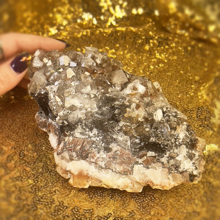 Natural Calcite with Hematite Marcasite