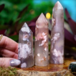 Black Flower Agate Peace Generator