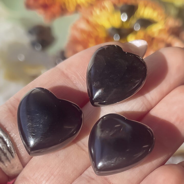 Mini Black Obsidian Heart