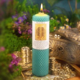 Money Draw Beeswax Intention Candle
