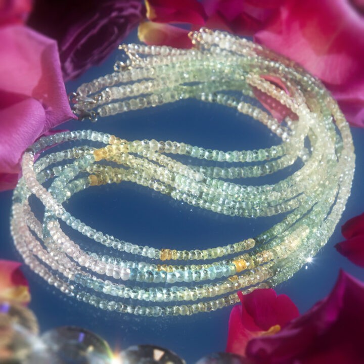 Morganite and Aquamarine Queen of Love Necklace