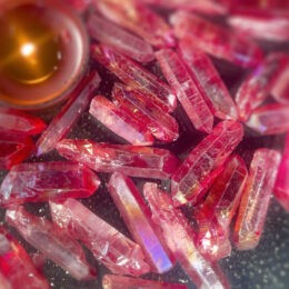 Red Aura Quartz Point