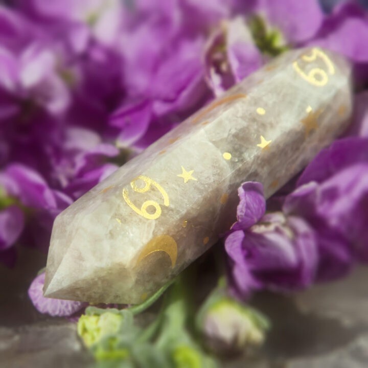 Zodiac Crystal Wand Series: White Moonstone for Cancer