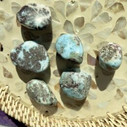 Grounded Truth Larimar with Red Hematite Meditation Stone