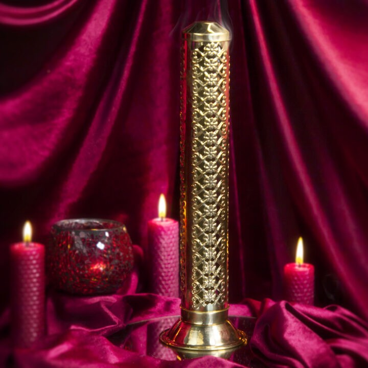 Intuitive Brass Tower Incense Burner