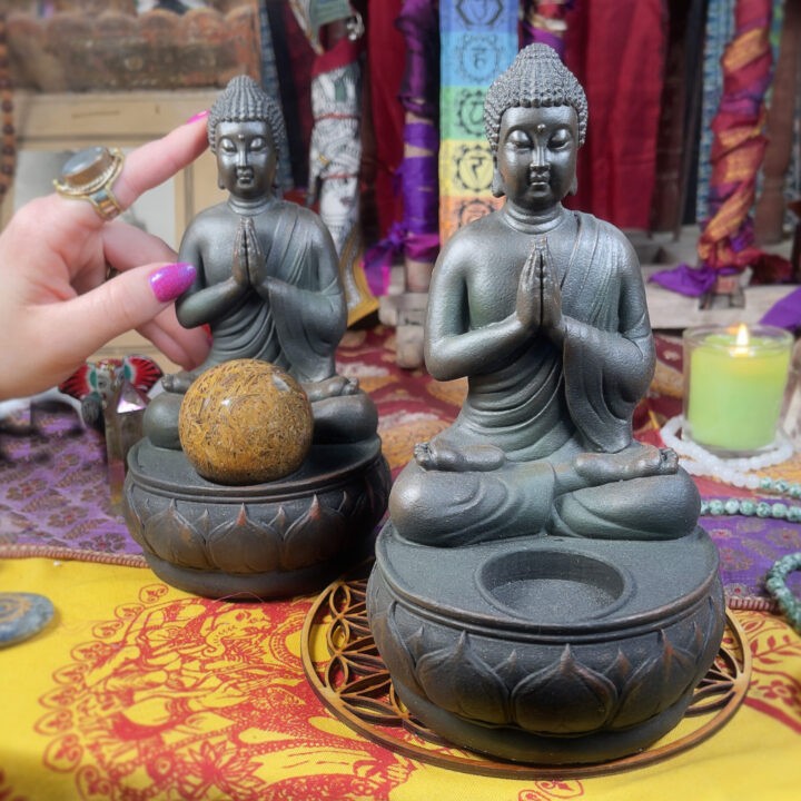 Peaceful Buddha Sphere Stand