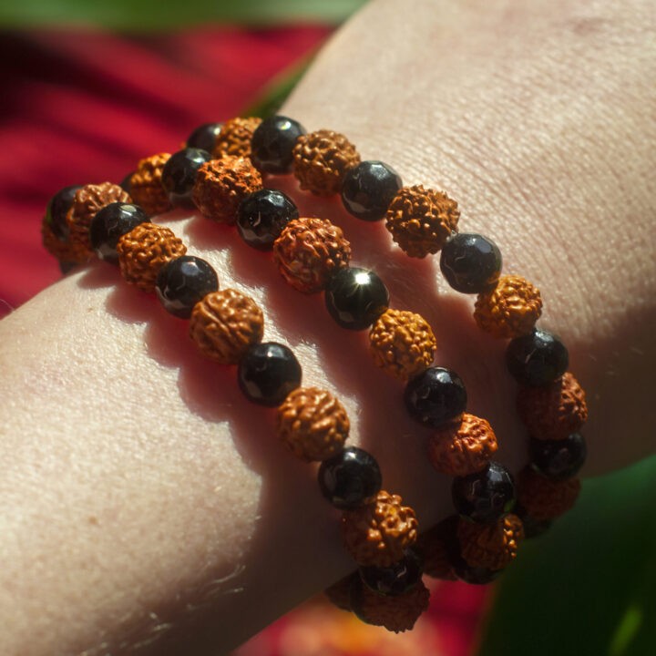 Shivas Rudraksha and Black Onyx Power Bracelet