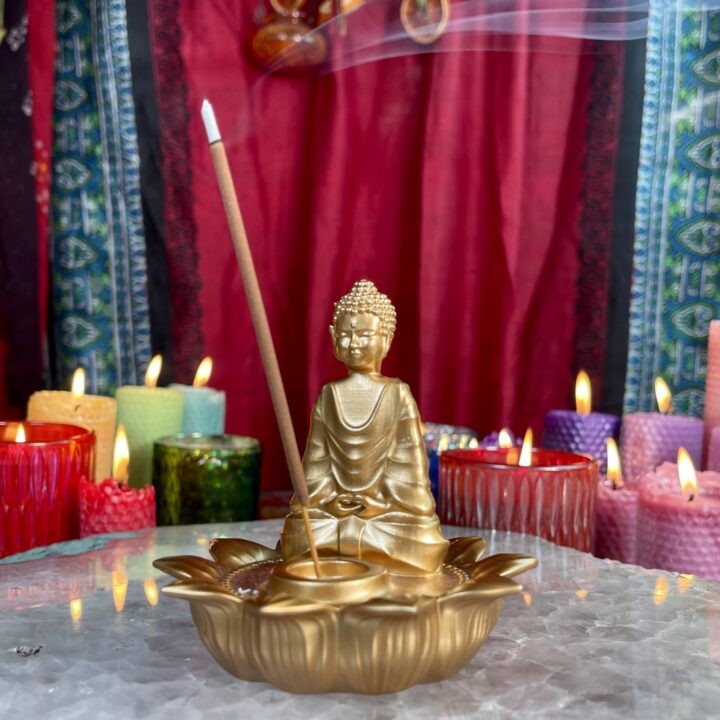 Golden Buddha Incense Burner
