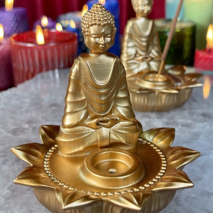 Golden Buddha Incense Burner