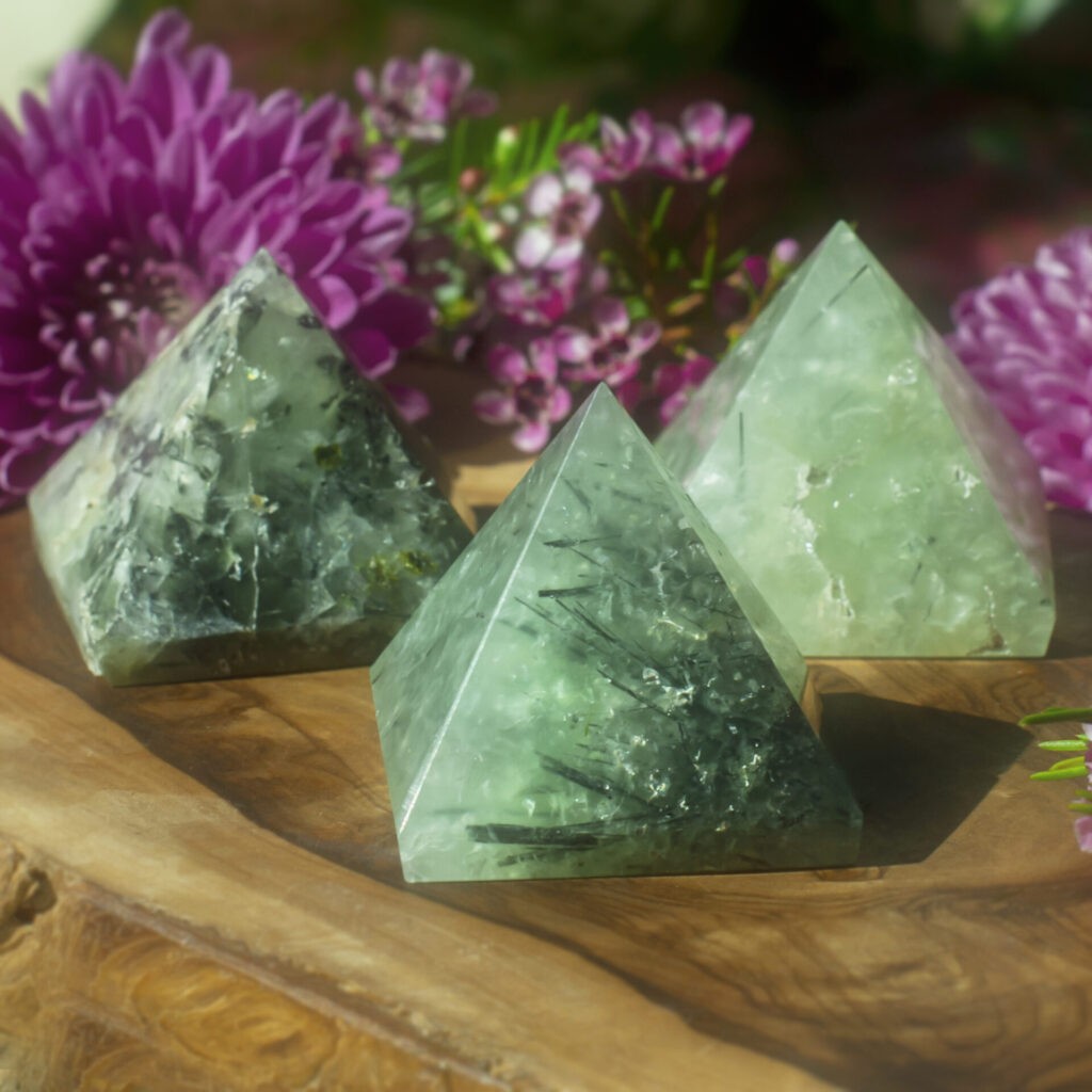 Heal the Healer Prehnite with Epidote Pyramid