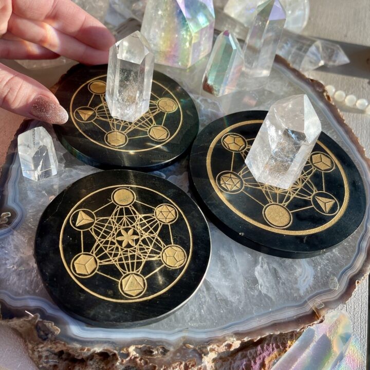 Shungite Sacred Geometry Charging Plate