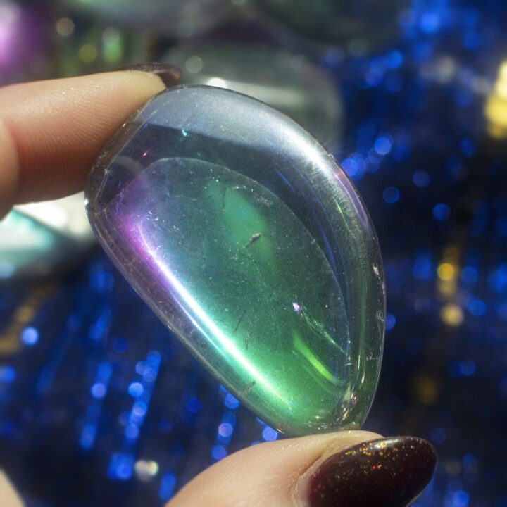 Tumbled Rainbow Aura Quartz