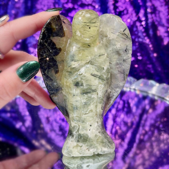 Prehnite with Epidote Angel