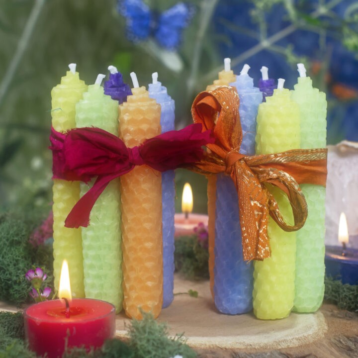 Beltane Beeswax Intention Candle Set