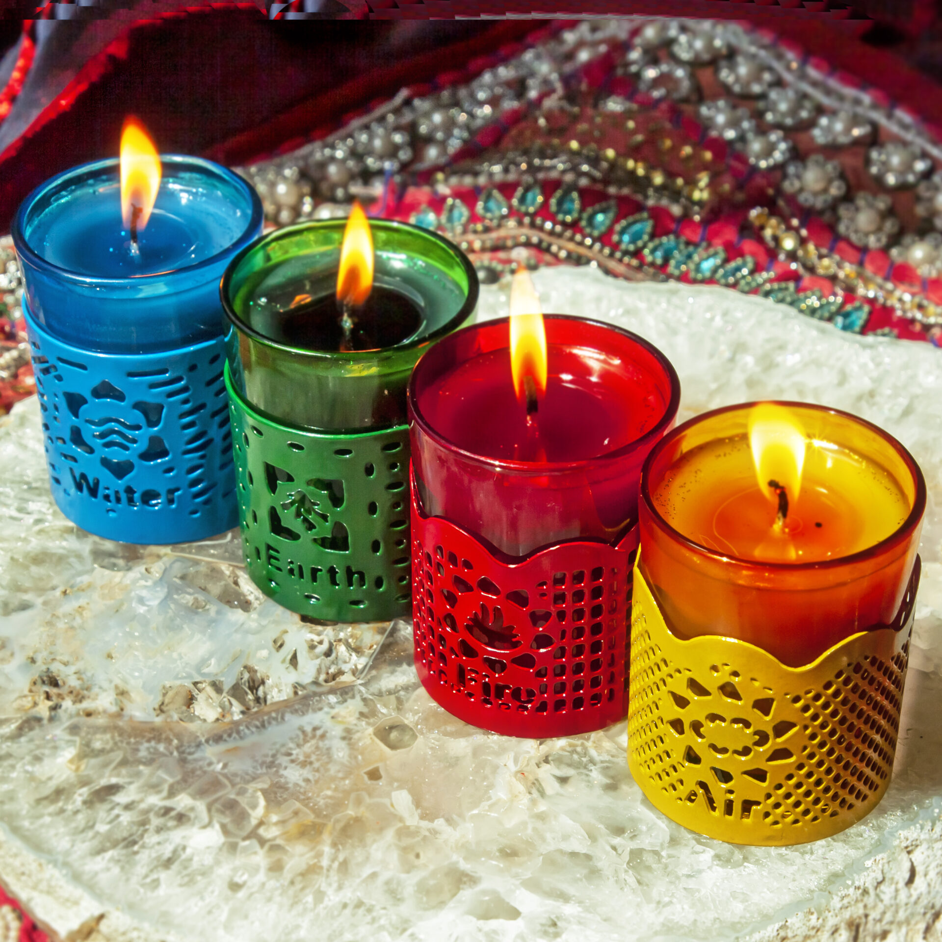Set of Divination Magic Votive Ritual Reiki Infused Candles