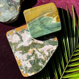 Ocean Jasper Charging Plate for Happiness