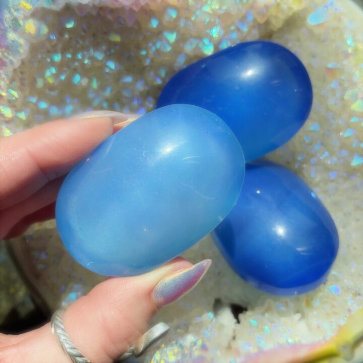 Third Eye Opening Blue Opalite Palm Stone