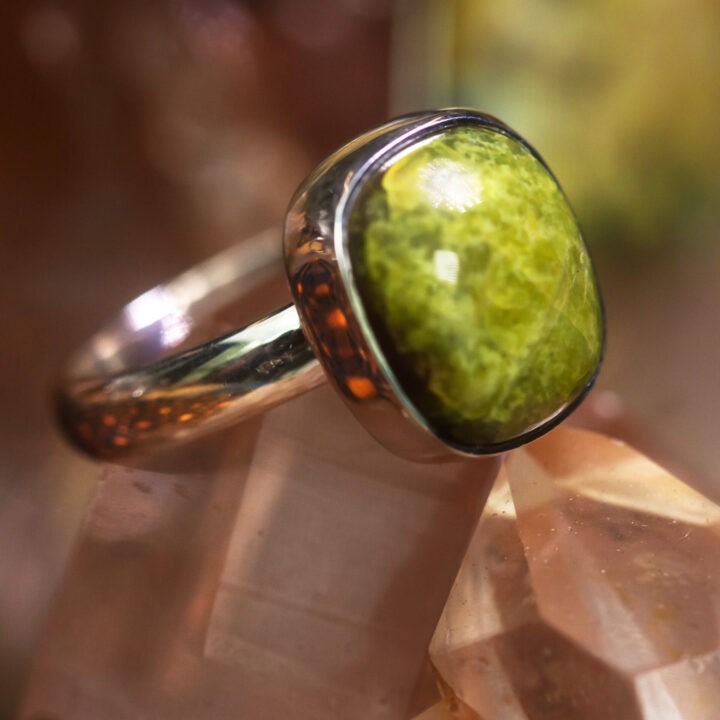 Peruvian Green Opal Ring