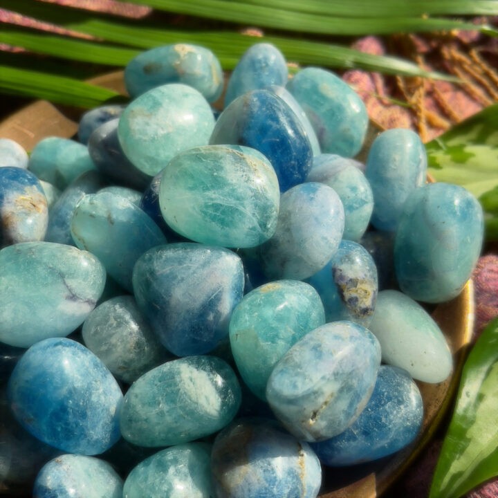 Tumbled Teal Fluorite