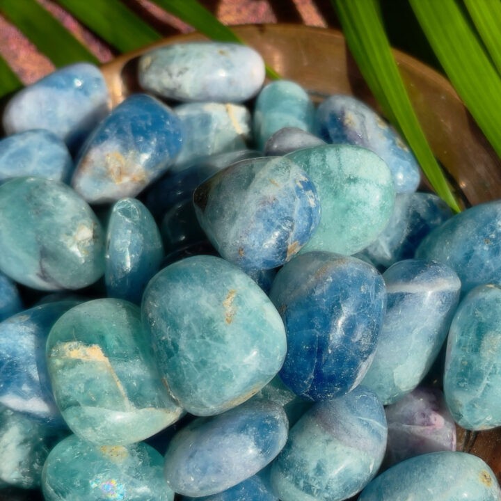 Tumbled Teal Fluorite