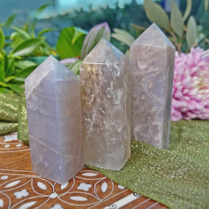 Blue Rose Quartz Heart Healing Obelisk