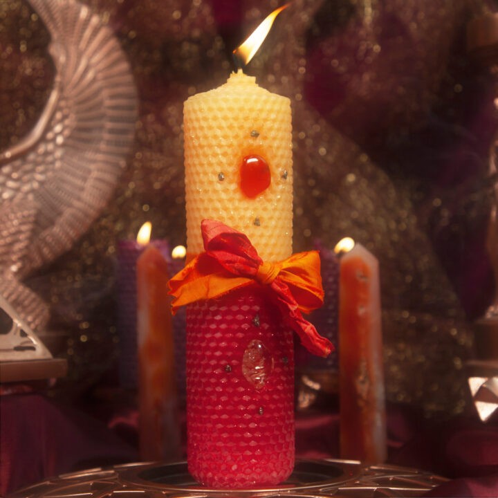 Creative Fire Beeswax Intention Candle