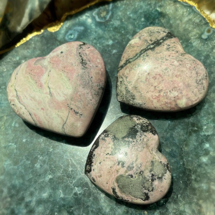 Power of Love Dendritic Pink Opal Heart