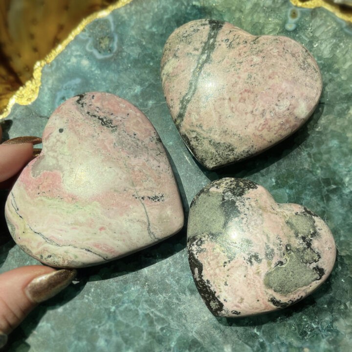 Power of Love Dendritic Pink Opal Heart