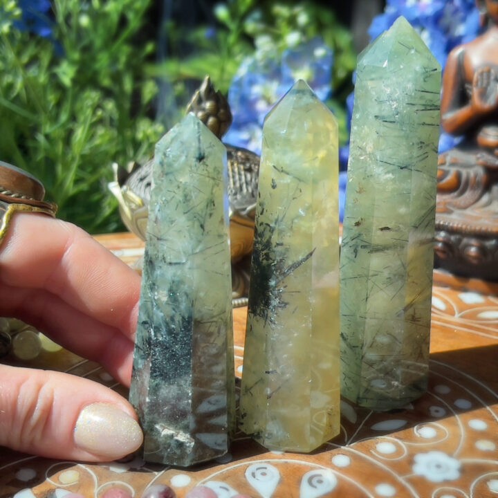 Sage Goddess Prehnite with Epidote Heal the Healer Generator