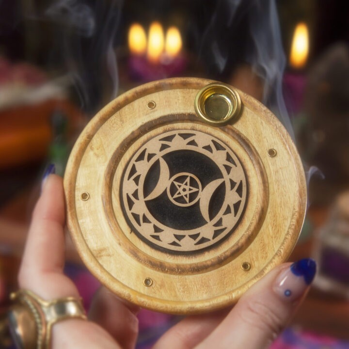 Triple Moon Magic Incense Holder