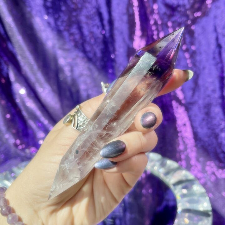 Amethyst with Smoky Quartz Vogel