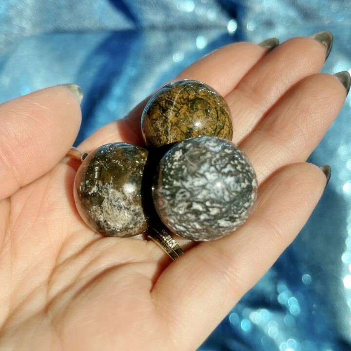Barite in Chalcedony and Quartz Mini Sphere