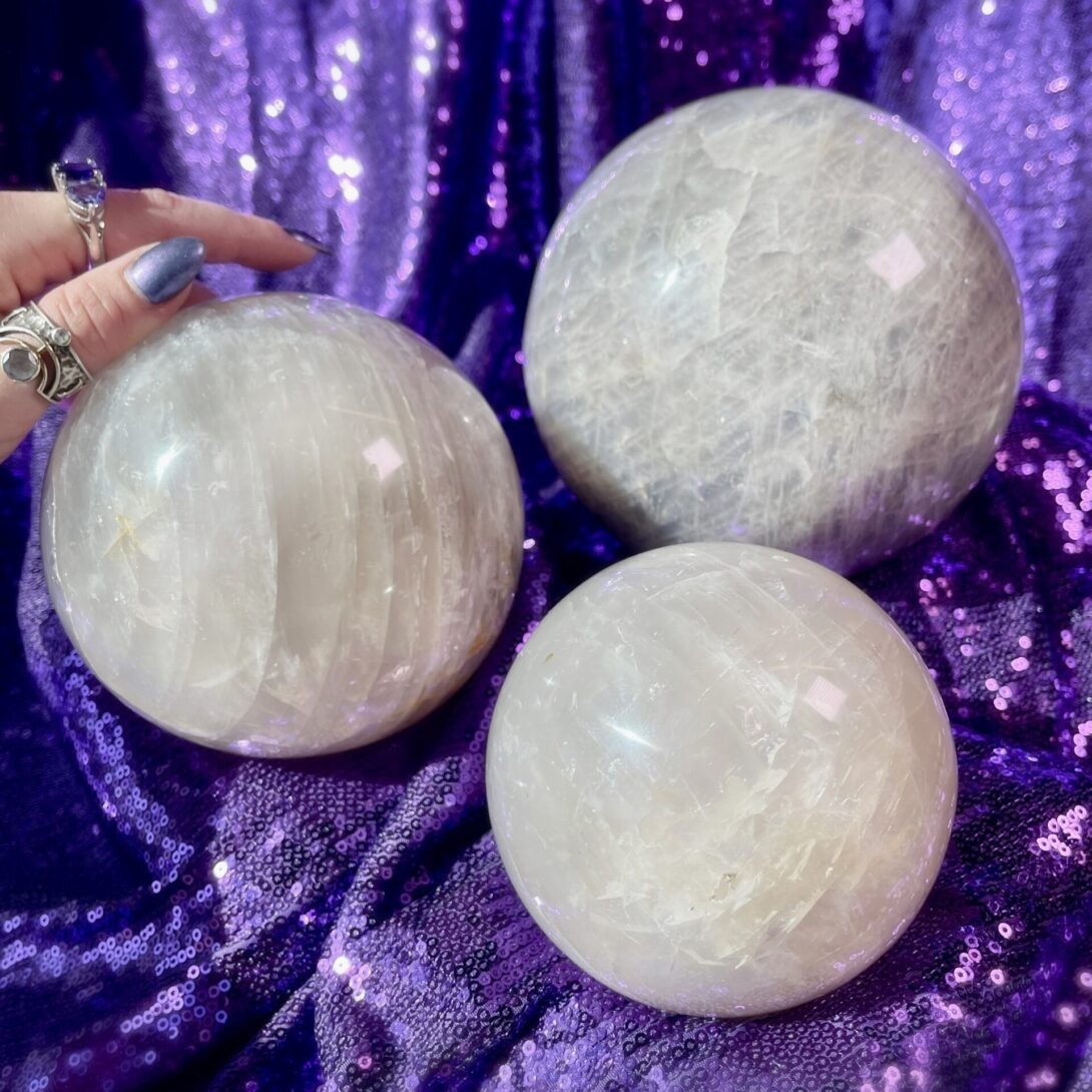 Sage Goddess Gemstone Sale Blue Rose Quartz Sphere