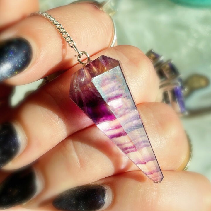 Find Your Purpose Purple Fluorite Pendulum