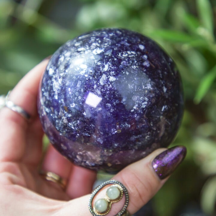 Gemmy Lepidolite Peaceful Soothing Sphere