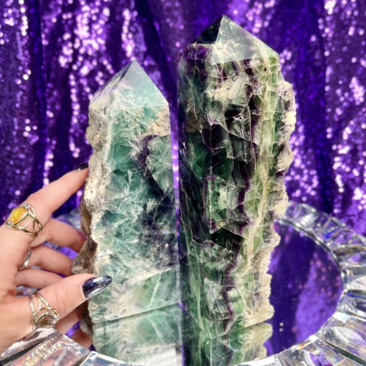 Dendritic Fluorite Natural Sided Generator