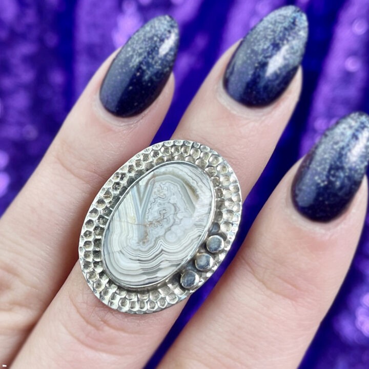 Laguna Lace Agate Ring