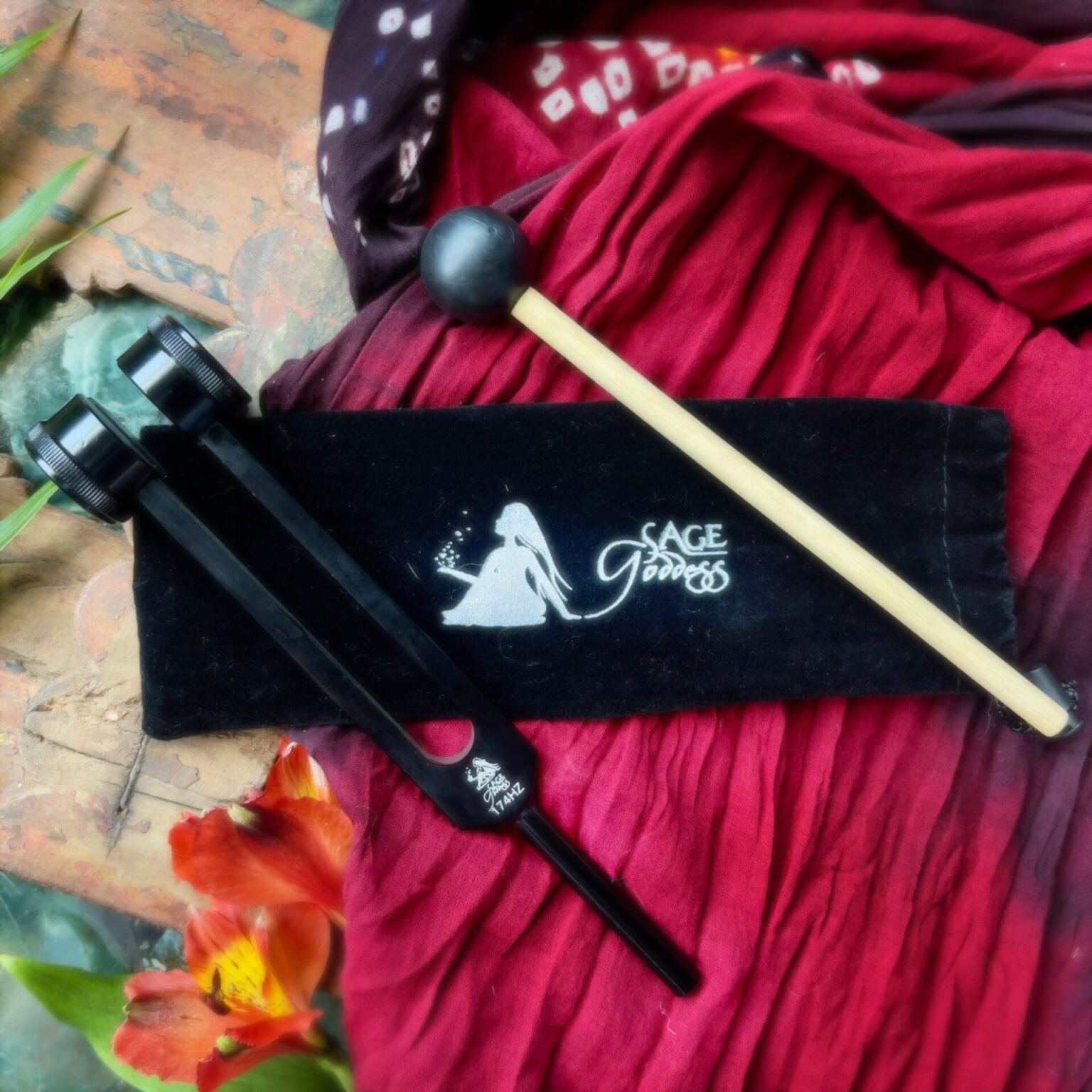 Sage Goddess 174 Hz Earth Star Chakra Tuning Fork for stability