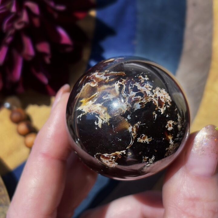 Indonesian Blue Amber Psychic Protection and Vision Sphere