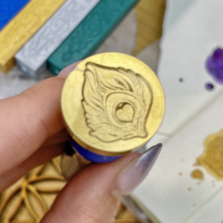 Peacock Feather Wax Seal Stamp