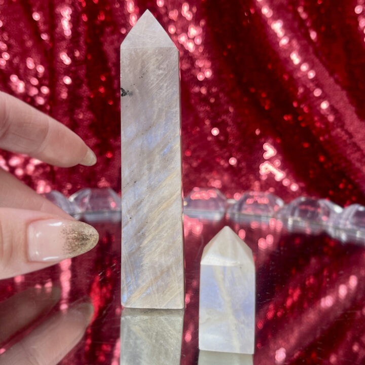 Blue Flash Moonstone Obelisk