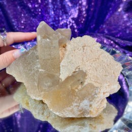 Citrine Cluster with Feldspar