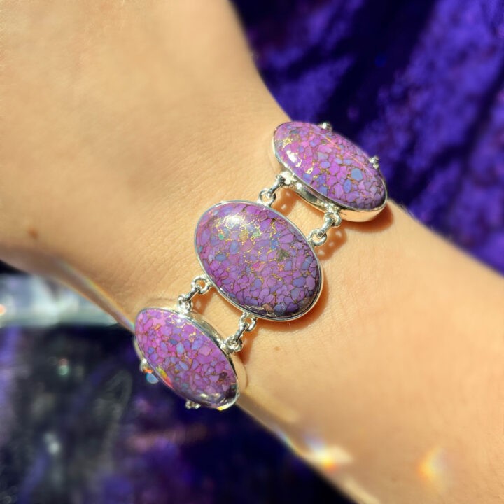 Purple Copper Turquoise Bracelet