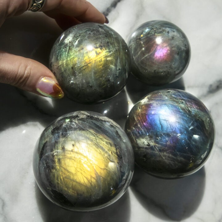 Ultra Flash Labradorite Intention Sphere